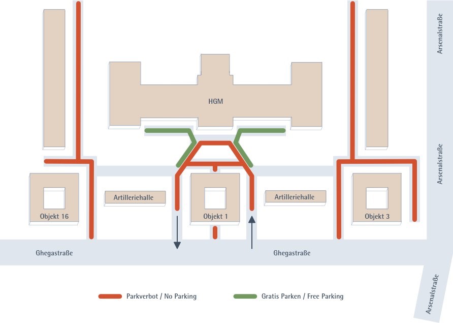 Lageplan des Heeresgeschichtlichen Museums