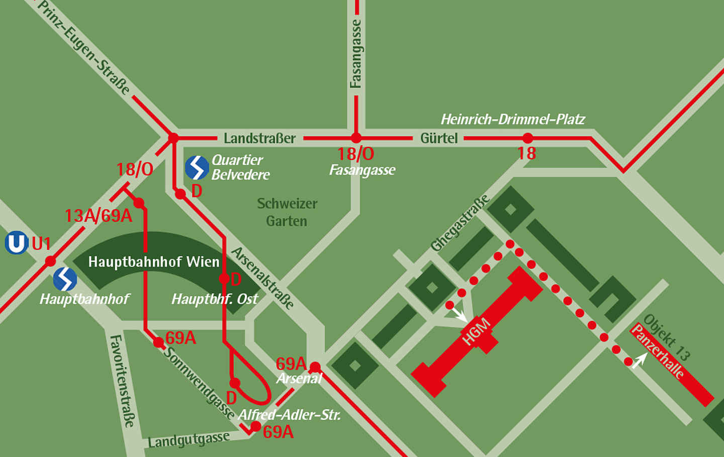 Das ist der Anfahrtsplan zur Panzerhalle
